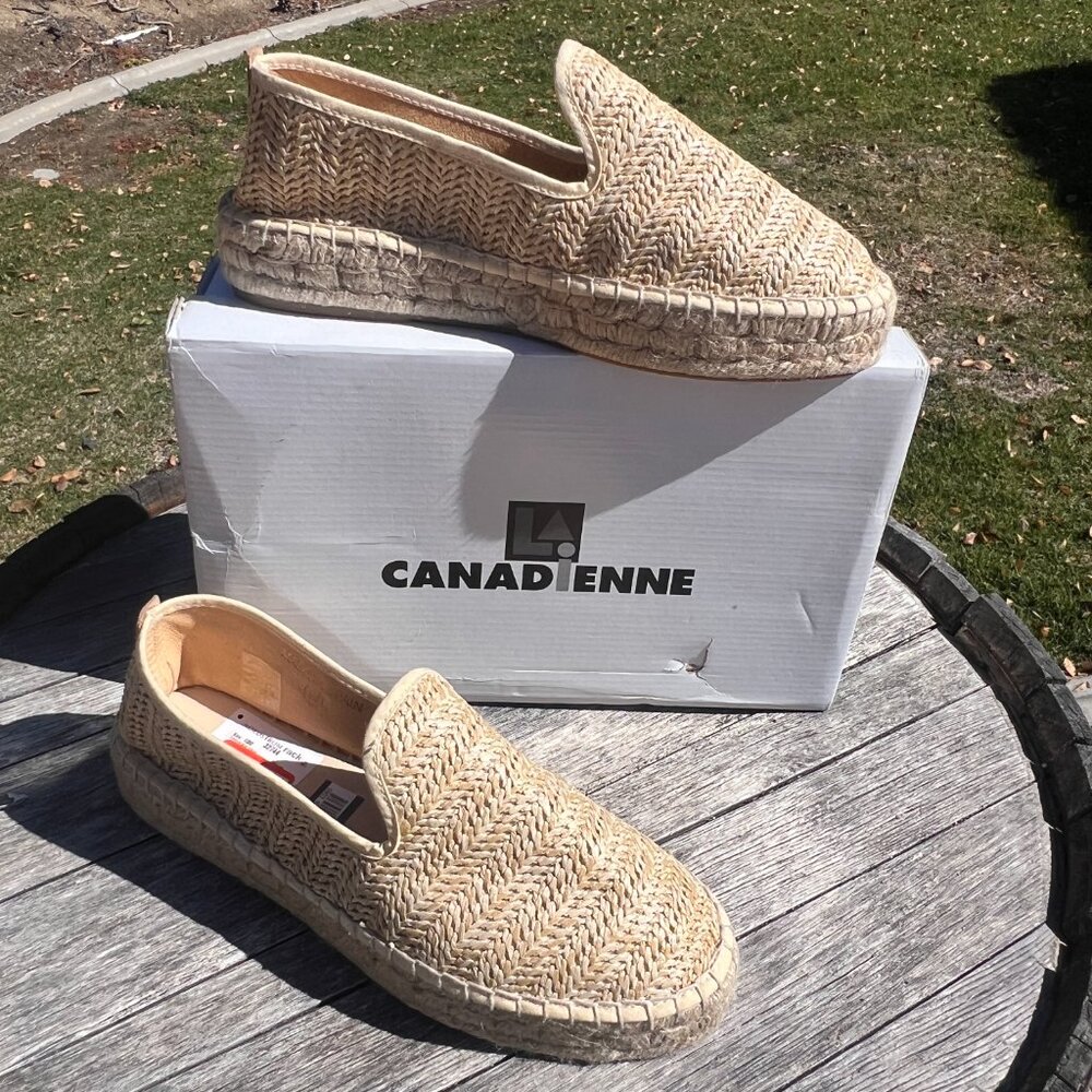 NWT La Canadienne Clay Rattan Platform Loafer - Size 8.5 - Picture 3 of 16